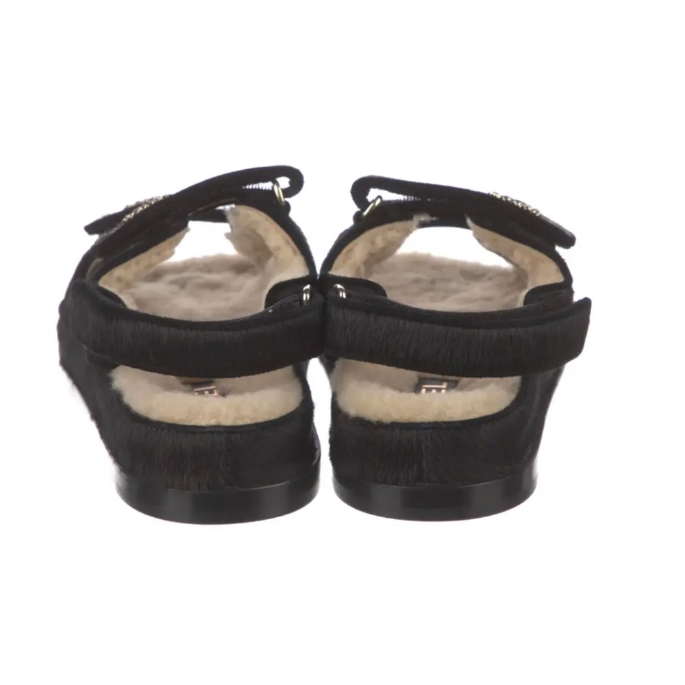 CHANEL PONYHAIR DAD SANDALS 35 Brand New Collectors Item! - Picture 4 of 10